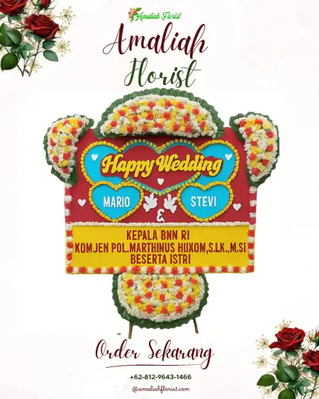 Papan Bunga Pernikahan Embacang Baru
